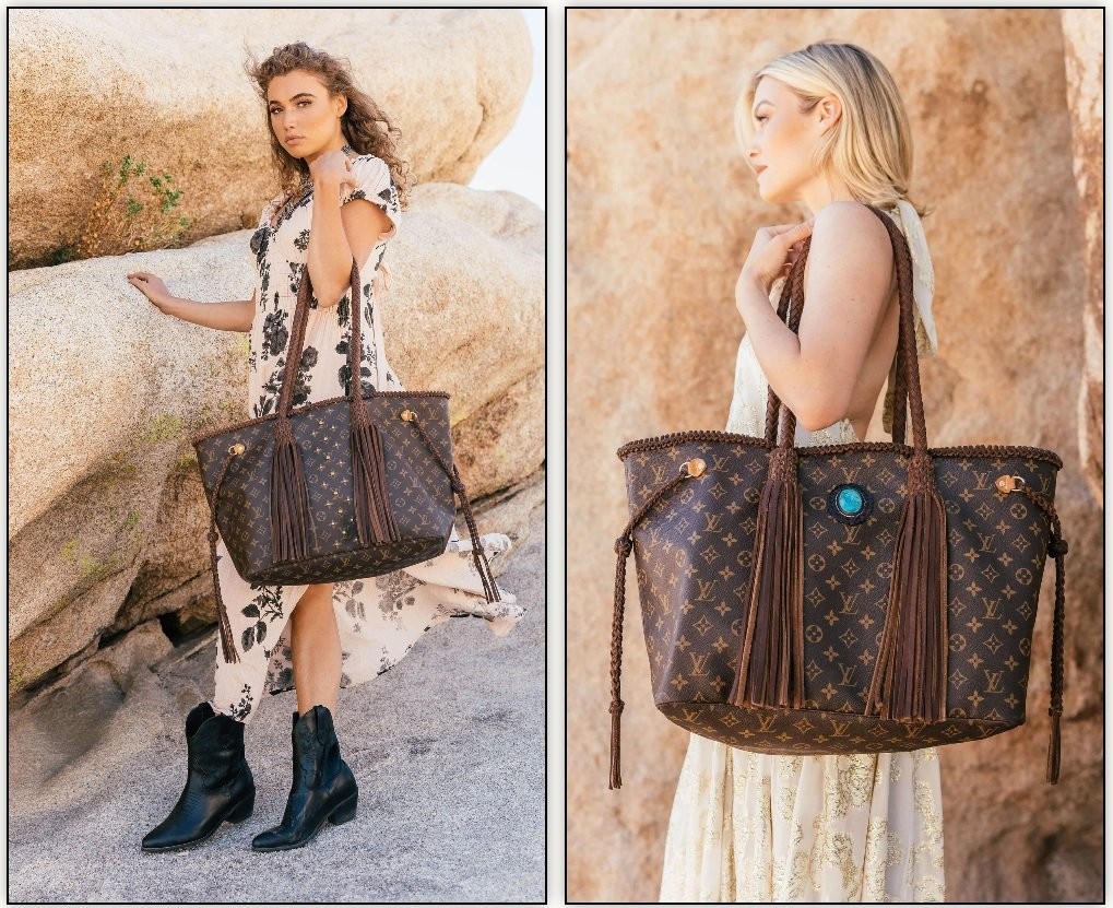 Masterful artisan craftsmanship on the Voyager leather bag handles